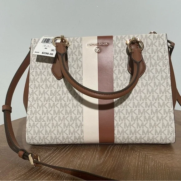 MICHAEL MICHAEL KORS
Marilyn Medium Logo Stripe Satchel - Picture 6 of 8